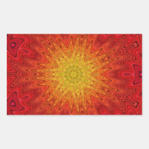 Mandala anaranjada y amarilla de Sun/de la estrell Rectangular Altavoces