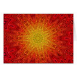 Mandala anaranjada y amarilla de Sun/de la estrell Felicitacion