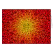 Mandala anaranjada y amarilla de Sun/de la estrell Felicitacion