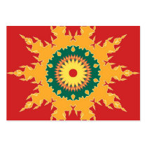 Mandala artística en rojo tarjetas de negocio