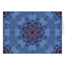 Mandala azul del Encaustic tarjetas