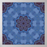 Mandala azul del Encaustic Poster
