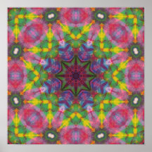Mandala brillante de la pintura de los colores impresiones