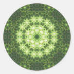 Mandala de Digitaces de la hierba verde Etiquetas