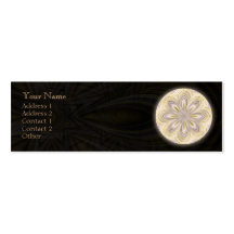 Mandala de disminución de oro - tarjeta de visita 