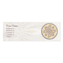 Mandala de disminución de oro - tarjeta de visita 