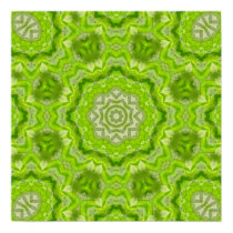 Mandala de la acuarela de la verde lima posters