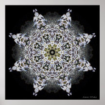 Mandala de la escama de la bola de nieve impresiones
