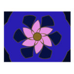 Mandala de la flor de la lavanda tarjeta postal