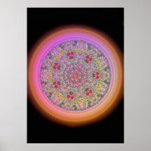 Mandala de la flor - poster dimensionable