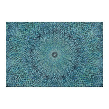 Mandala "de la respiración crepuscular del Splashd Impresión En Lona Estirada