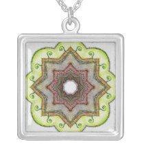 Mandala de la tierra de cuatro elementos collares