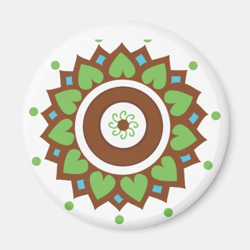 Mandala de Lotus de la alheña Imanes