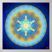 Mandala de Merkaba de la luna Poster