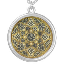 Mandala de oro bordada mano joyeria