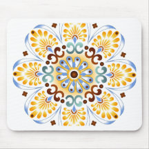 Mandala de oro Mousepad Alfombrilla De Raton