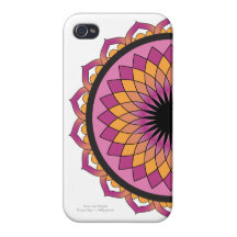Mandala de Pinora Lotus iPhone 4/4S Carcasa