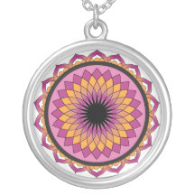 Mandala de Pinora Lotus Pendientes Personalizados