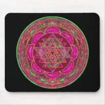 Mandala de Sri Lakshmi Yantra Tapete De Ratones