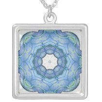 Mandala del agua de cuatro elementos collares