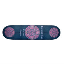 Mandala del cactus del acerico con el modelo azul  patines personalizados