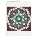 Mandala del moho y de las flores tarjeton