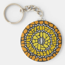 Mandala del monarca llavero personalizado