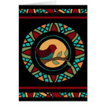 Mandala del pájaro del verano tarjetas