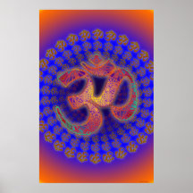 Mandala del portal de Colorfield del símbolo de OM Posters