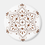 Mandala del tatuaje de la alheña imán de frigorifico