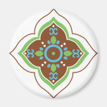 Mandala del tatuaje de la alheña iman de frigorífico