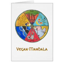 Mandala del vegano tarjetas