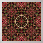 Mandala, extracto de la cruz de la tapicería del c posters