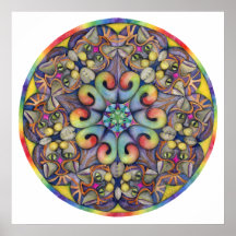 Mandala fresca del gato impresiones