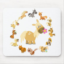Mandala linda Mousepad de los potros del dibujo an Tapete De Ratón