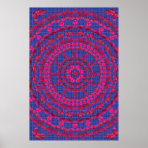 MANDALA MAGENTA 2 DEL ERIZO POSTERS