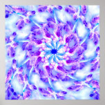 Mandala púrpura de la flor posters