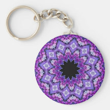 Mandala púrpura llavero personalizado