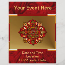 Mandala roja de Jánuca Tarjeton