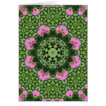Mandala rosada acodada de Lotus Felicitaciones