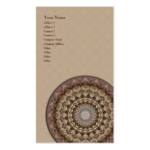 Mandala teñida té • Tarjeta de visita vertical