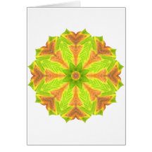 Mandala tropical del verde de lima agria tarjeton