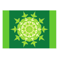 Mandala verde artística tarjetas de negocio