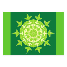 Mandala verde artística tarjeta de negocio
