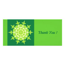 Mandala verde artística tarjetas publicitarias