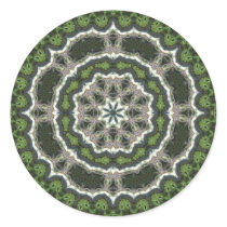 Mandala verde de la foto del fractal pegatinas