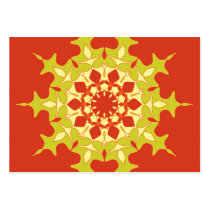 Mandala verde en el naranja tarjetas de negocio