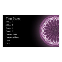Mandala violeta de los pétalos - tarjeta de visita