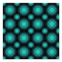 Mandala Wispy del hippy de la turquesa Arte Fotográfico