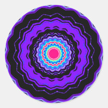 Mandalas de Digitaces Etiqueta Redonda